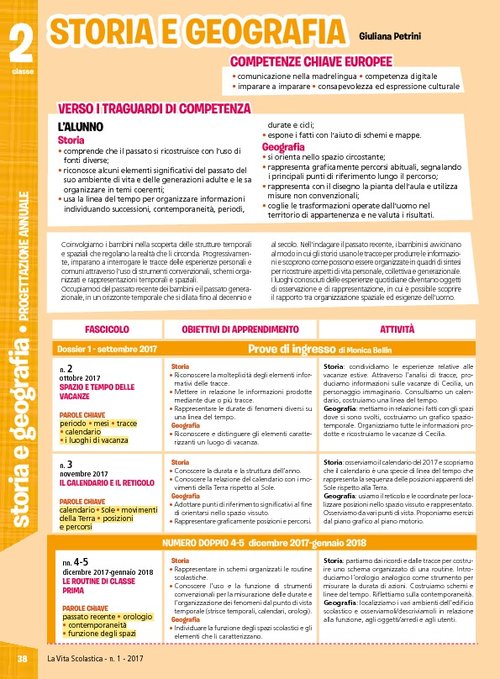 Progettazione annuale: Storia e Geografia, classe 2 (Pdf) | Giunti Scuola Progettazione annuale: Storia e Geografia, classe 2 (Pdf) | Giunti Scuola