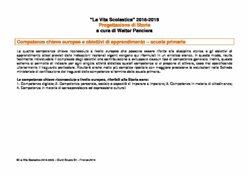 Progettazione annuale: Storia (pdf) 2019-2020 | Giunti Scuola Progettazione annuale: Storia (pdf) 2019-2020 | Giunti Scuola