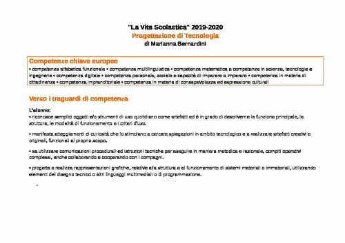 Progettazione annuale: Tecnologia (docx) 2019-2020 | Giunti Scuola Progettazione annuale: Tecnologia (docx) 2019-2020 | Giunti Scuola