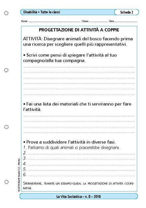 Progettazione di attività a coppie | Giunti Scuola Progettazione di attività a coppie | Giunti Scuola