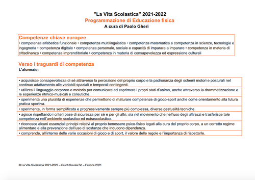 Progettazione didattica di Educazione fisica (2021-2022) - PDF | Giunti Scuola Progettazione didattica di Educazione fisica (2021-2022) - PDF | Giunti Scuola