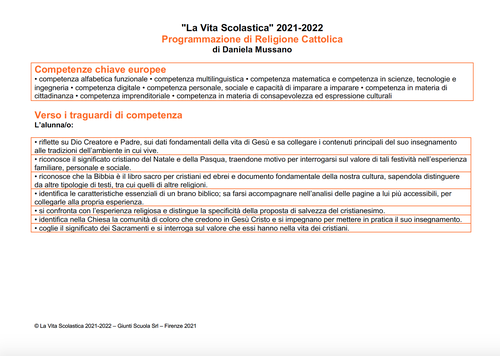 Progettazione didattica di IRC (2021-2022) - PDF | Giunti Scuola Progettazione didattica di IRC (2021-2022) - PDF | Giunti Scuola