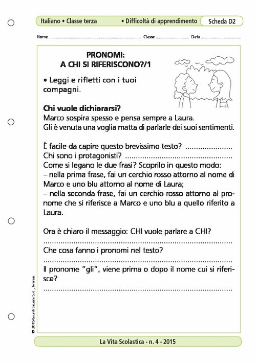 Pronomi: a chi si riferiscono?/1 | Giunti Scuola Pronomi: a chi si riferiscono?/1 | Giunti Scuola