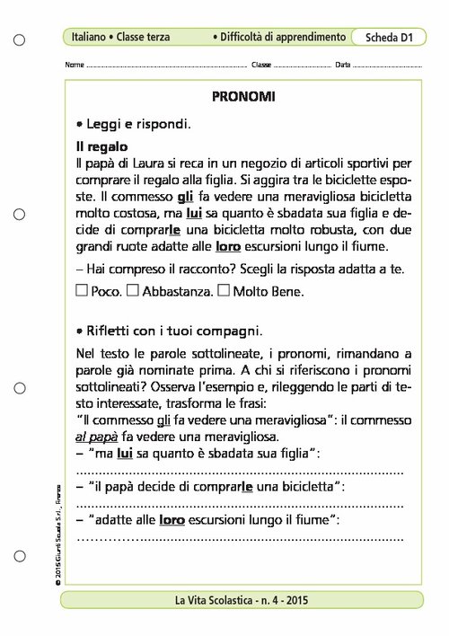 Pronomi | Giunti Scuola Pronomi | Giunti Scuola