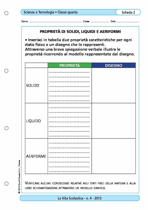 Proprietà di solidi, liquidi e aeriformi | Giunti Scuola Proprietà di solidi, liquidi e aeriformi | Giunti Scuola