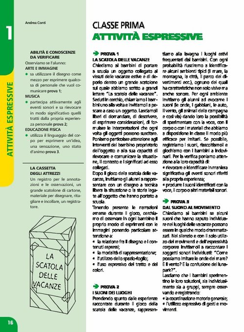 Prove di ingresso: Attività espressive, classe 1 | Giunti Scuola