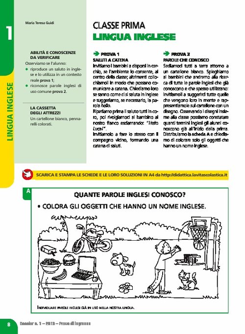 Prove di ingresso: Inglese, classe 1 | Giunti Scuola