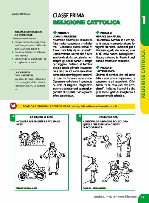 Prove di ingresso: Religione cattolica, classe 1 | Giunti Scuola Prove di ingresso: Religione cattolica, classe 1 | Giunti Scuola