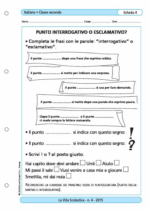 Punto interrogativo o esclamativo? | Giunti Scuola Punto interrogativo o esclamativo? | Giunti Scuola