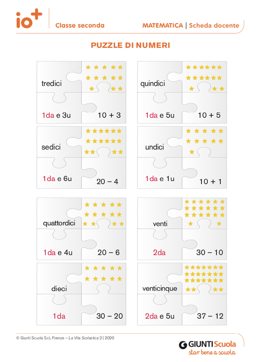 Puzzle di numeri | Giunti Scuola Puzzle di numeri | Giunti Scuola