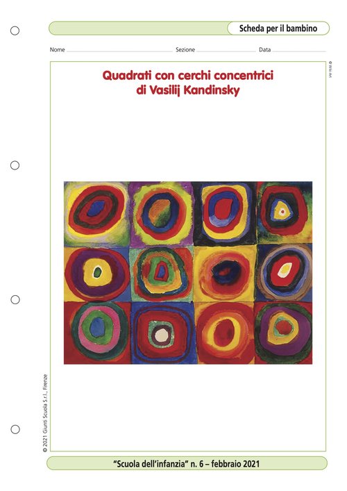 "Quadrati con cerchi concentrici" di Vasilij Kandinsky | Giunti Scuola
