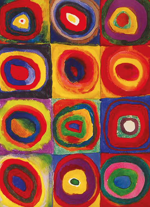 Quadrati con cerchi concentrici (Vasilij Kandinsky) | Giunti Scuola Quadrati con cerchi concentrici (Vasilij Kandinsky) | Giunti Scuola