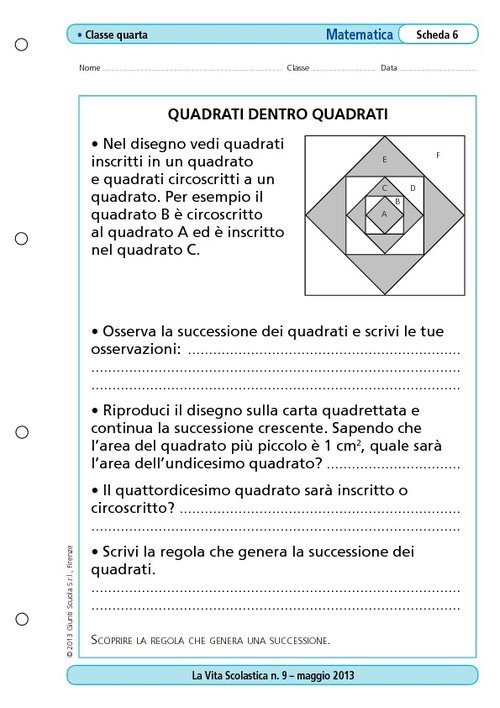 Quadrati dentro quadrati | Giunti Scuola Quadrati dentro quadrati | Giunti Scuola