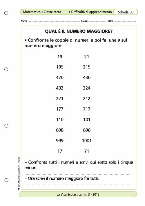 Qual è il numero maggiore? | Giunti Scuola Qual è il numero maggiore? | Giunti Scuola