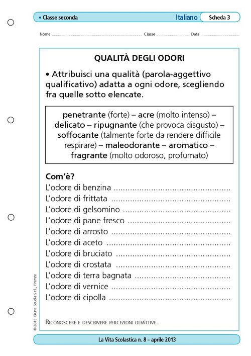 Qualità degli odori | Giunti Scuola