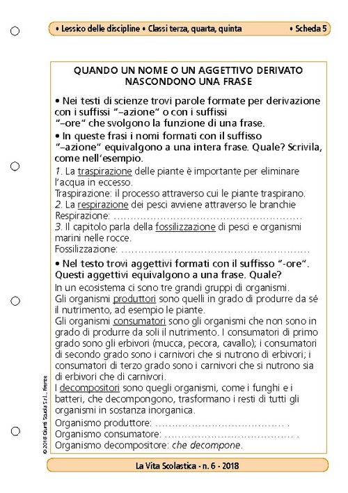Quando un nome o un aggettivo derivato nascondono una frase | Giunti Scuola Quando un nome o un aggettivo derivato nascondono una frase | Giunti Scuola