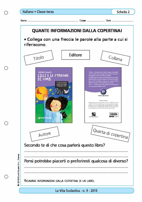 Quante informazioni sulla copertina! | Giunti Scuola Quante informazioni sulla copertina! | Giunti Scuola