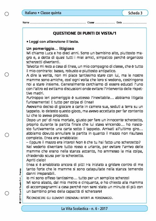 Questione di punti di vista/1 | Giunti Scuola Questione di punti di vista/1 | Giunti Scuola