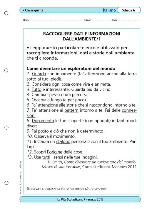Raccogliere dati e informazioni dall'ambiente/1 | Giunti Scuola Raccogliere dati e informazioni dall'ambiente/1 | Giunti Scuola