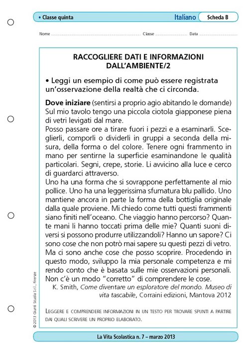 Raccogliere dati e informazioni dall'ambiente/2 | Giunti Scuola Raccogliere dati e informazioni dall'ambiente/2 | Giunti Scuola