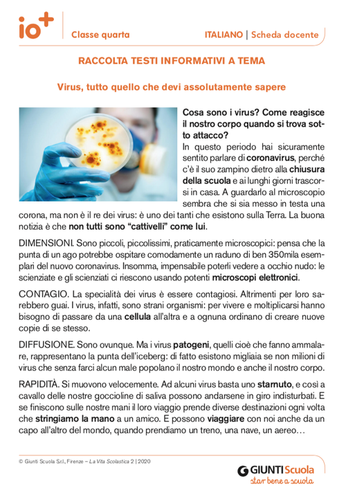 Raccolta testi informativi a tema | Giunti Scuola