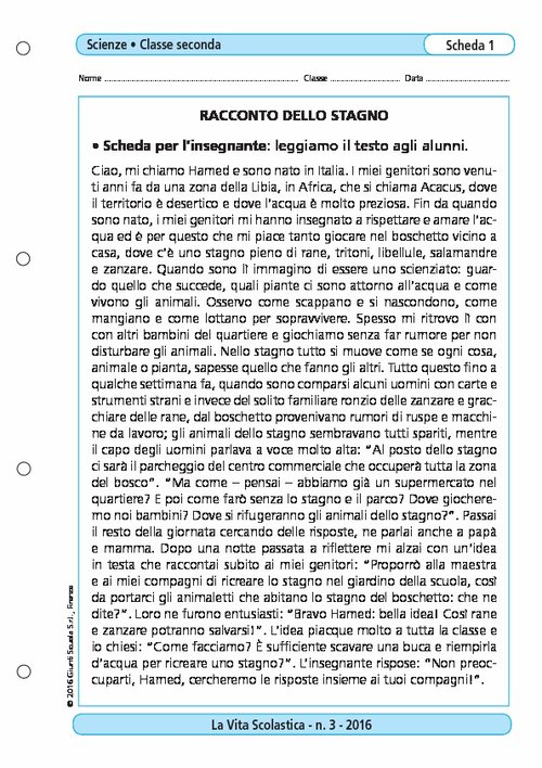 Racconto dello stagno | Giunti Scuola Racconto dello stagno | Giunti Scuola