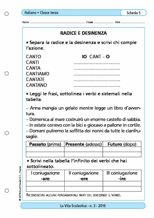 Radice e desinenza | Giunti Scuola