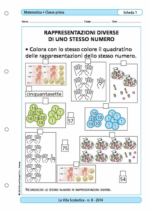 Rappresentazioni diverse di uno stesso numero | Giunti Scuola Rappresentazioni diverse di uno stesso numero | Giunti Scuola