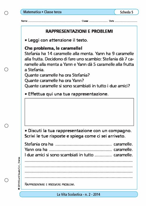 Rappresentazioni e problemi | Giunti Scuola Rappresentazioni e problemi | Giunti Scuola