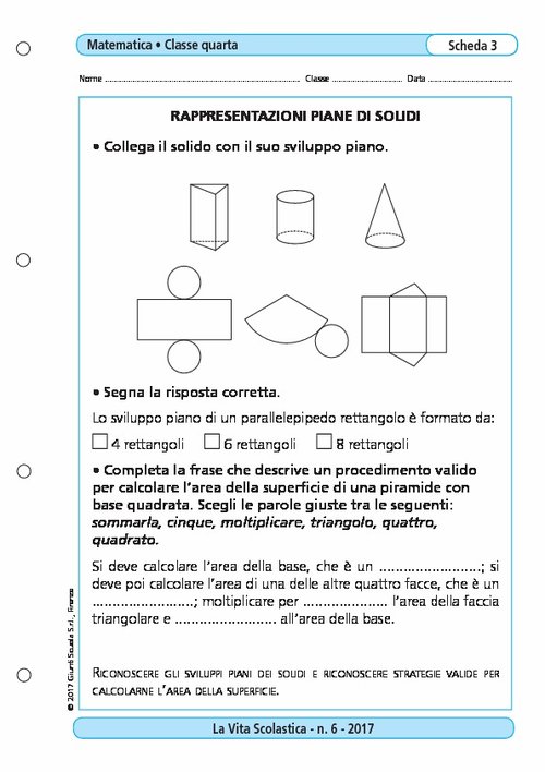 Rappresentazioni piane di solidi | Giunti Scuola