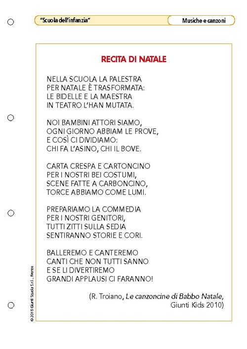 Recita di Natale - Testo | Giunti Scuola Recita di Natale - Testo | Giunti Scuola
