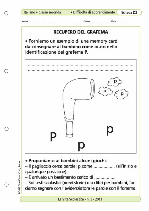 Recupero del grafema | Giunti Scuola Recupero del grafema | Giunti Scuola