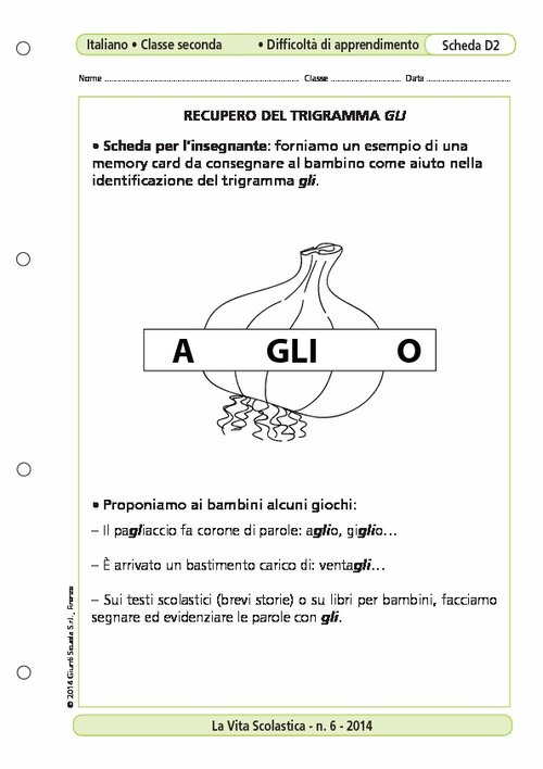 Recupero del trigramma GLI | Giunti Scuola Recupero del trigramma GLI | Giunti Scuola