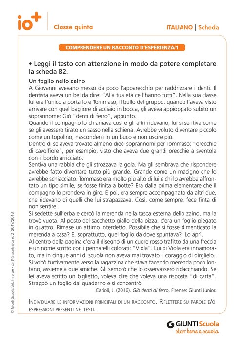 Recupero e Ripasso 5A - Italiano | Giunti Scuola