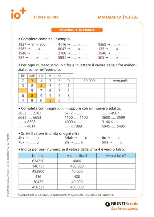 Recupero e Ripasso 5A - Matematica | Giunti Scuola Recupero e Ripasso 5A - Matematica | Giunti Scuola