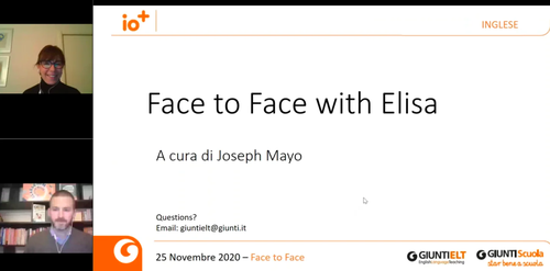 Registrazione | Face to Face with Elisa | Giunti Scuola