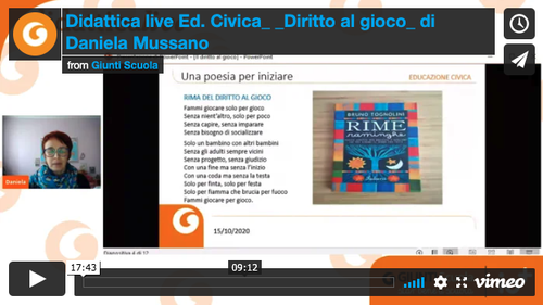 Registrazione | Il diritto al gioco | Giunti Scuola Registrazione | Il diritto al gioco | Giunti Scuola