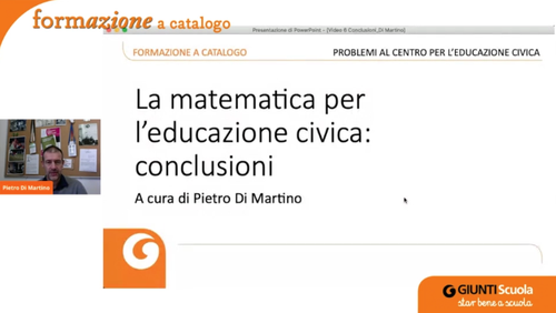 Registrazione | La matematica per l'educazione civica: conclusioni | Giunti Scuola