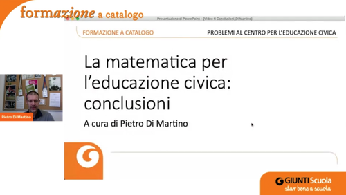 Registrazione | La matematica per l'educazione civica: conclusioni | Giunti Scuola Registrazione | La matematica per l'educazione civica: conclusioni | Giunti Scuola