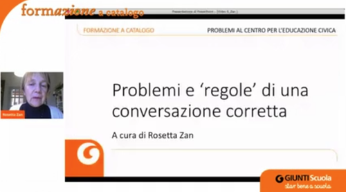 Registrazione | Problemi e ‘regole’ di una conversazione corretta | Giunti Scuola Registrazione | Problemi e ‘regole’ di una conversazione corretta | Giunti Scuola