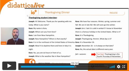 Registrazione | Thanksgiving Interview | Giunti Scuola