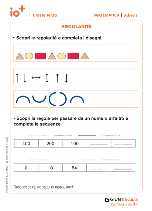 Regolarità | Giunti Scuola Regolarità | Giunti Scuola