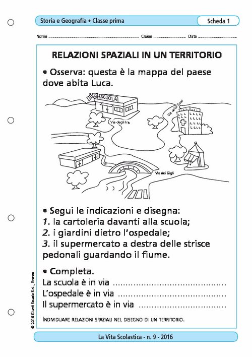 Relazioni spaziali in un territorio | Giunti Scuola Relazioni spaziali in un territorio | Giunti Scuola