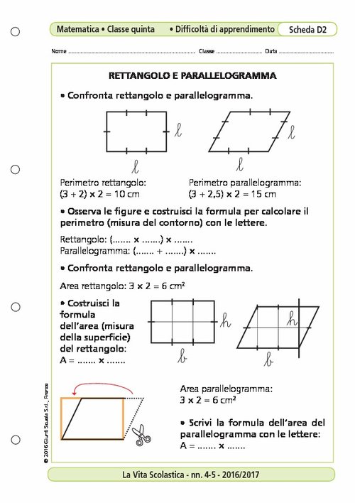 Rettangolo e parallelogramma | Giunti Scuola Rettangolo e parallelogramma | Giunti Scuola