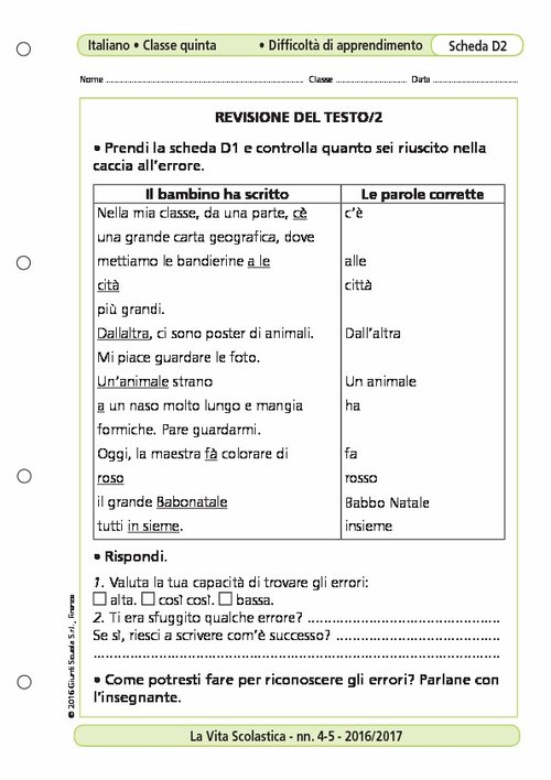 Revisione del testo/2 | Giunti Scuola Revisione del testo/2 | Giunti Scuola