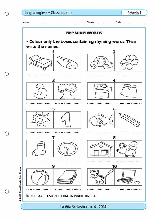 Rhyming words | Giunti Scuola Rhyming words | Giunti Scuola
