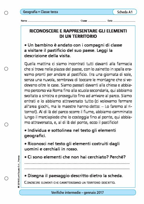 Riconoscere e rappresentare gli elementi di un territorio | Giunti Scuola Riconoscere e rappresentare gli elementi di un territorio | Giunti Scuola