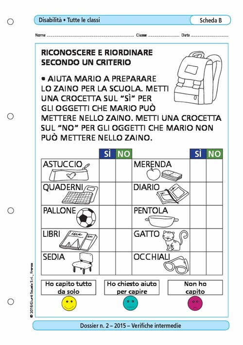 Riconoscere e riordinare secondo un criterio | Giunti Scuola Riconoscere e riordinare secondo un criterio | Giunti Scuola
