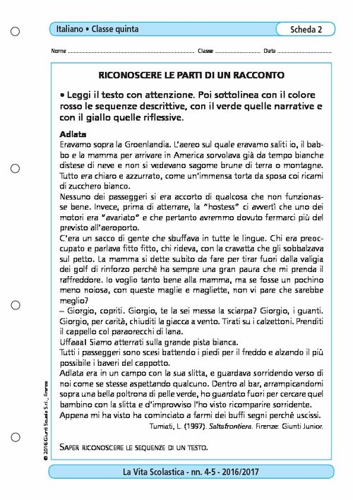 Riconoscere le parti di un racconto | Giunti Scuola
