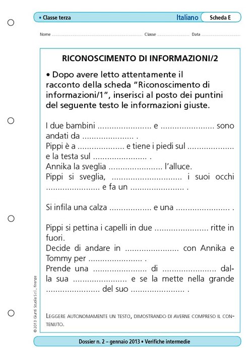 Riconoscimento delle informazioni/2 | Giunti Scuola Riconoscimento delle informazioni/2 | Giunti Scuola